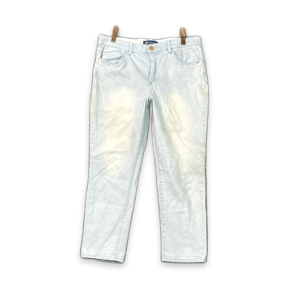 Democracy Ab"Solution Jeans Womens 14 Blue Denim Straight Leg Workwear Outdoor